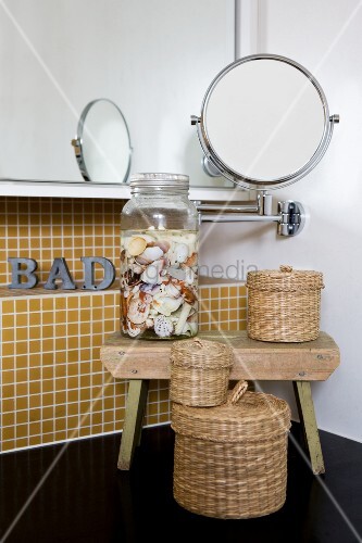 Small Arrangement Of Woven Containers Image 11223434 Living4media - Small Mirrored Mosaic Tiles Small Arrangement Of Woven Containers Image 11223434 Living4media - Small Mirrored Mosaic Tiles