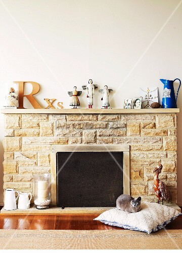 Fireplace With Stone Surround And Buy Image 11274142