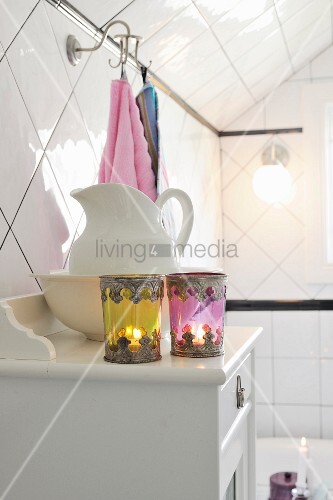 Oriental Style Tealight Holders Wash Buy Image 11316036