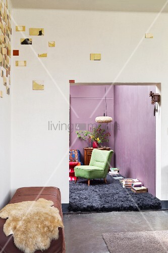 Artistic Wall Decoration Above Sheepskin Buy Image 11325072