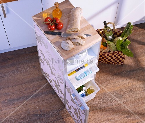 Handy Kitchen Cabinet On Castors With Buy Image 11355026