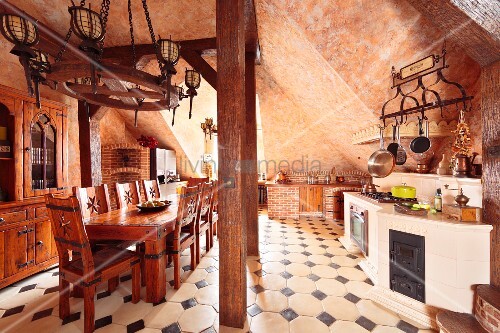 Rustic Medieval Style Kitchen With Buy Image 11387910