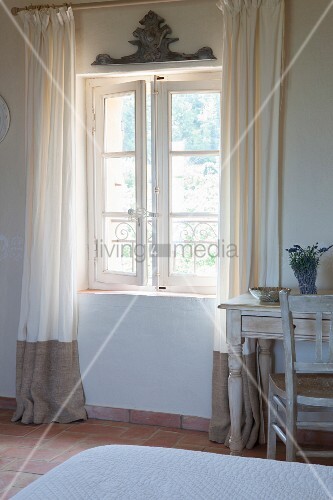 Floor Length Curtains On Open Lattice Buy Image 11425930