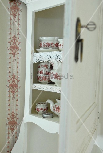 White Kitchen Dresser With Open Door Buy Image 11017500