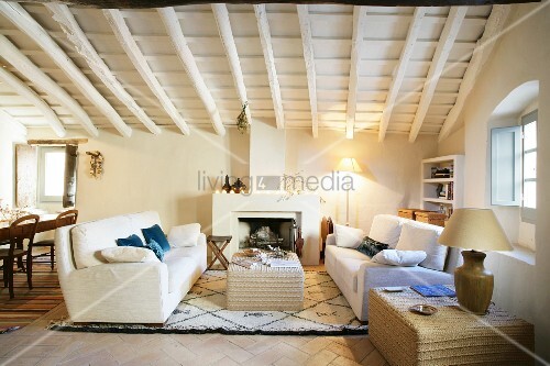 Open Fireplace In Bright Comfortable Buy Image 11996378