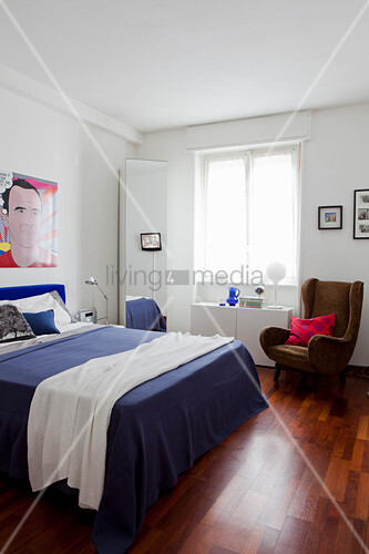 Bedroom With White Walls Pop Art Buy Image 12979952