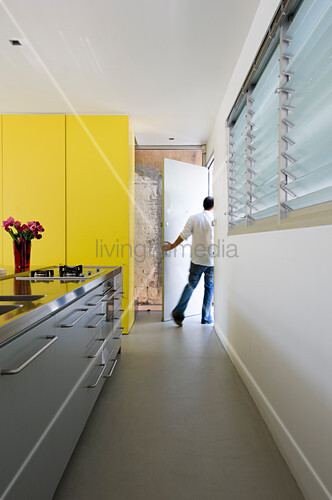 Modern Kitchen Counter And Yellow Buy Image 12999810