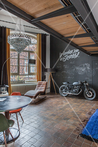Motorbike In Loft Apartment With Buy Image 12307920