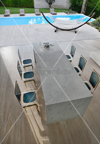 Marble Table And Acrylic Baroque Effect Buy Image