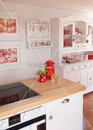 Island Counter With Wooden Worksurface Buy Image 12458740