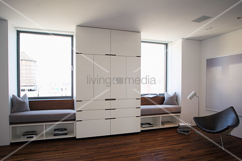 White Floor To Ceiling Wardrobe Flanked Buy Image 12507436