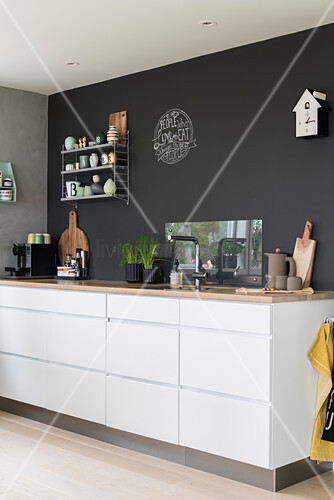 White Kitchen Counter With Drawers And Buy Image 12550224